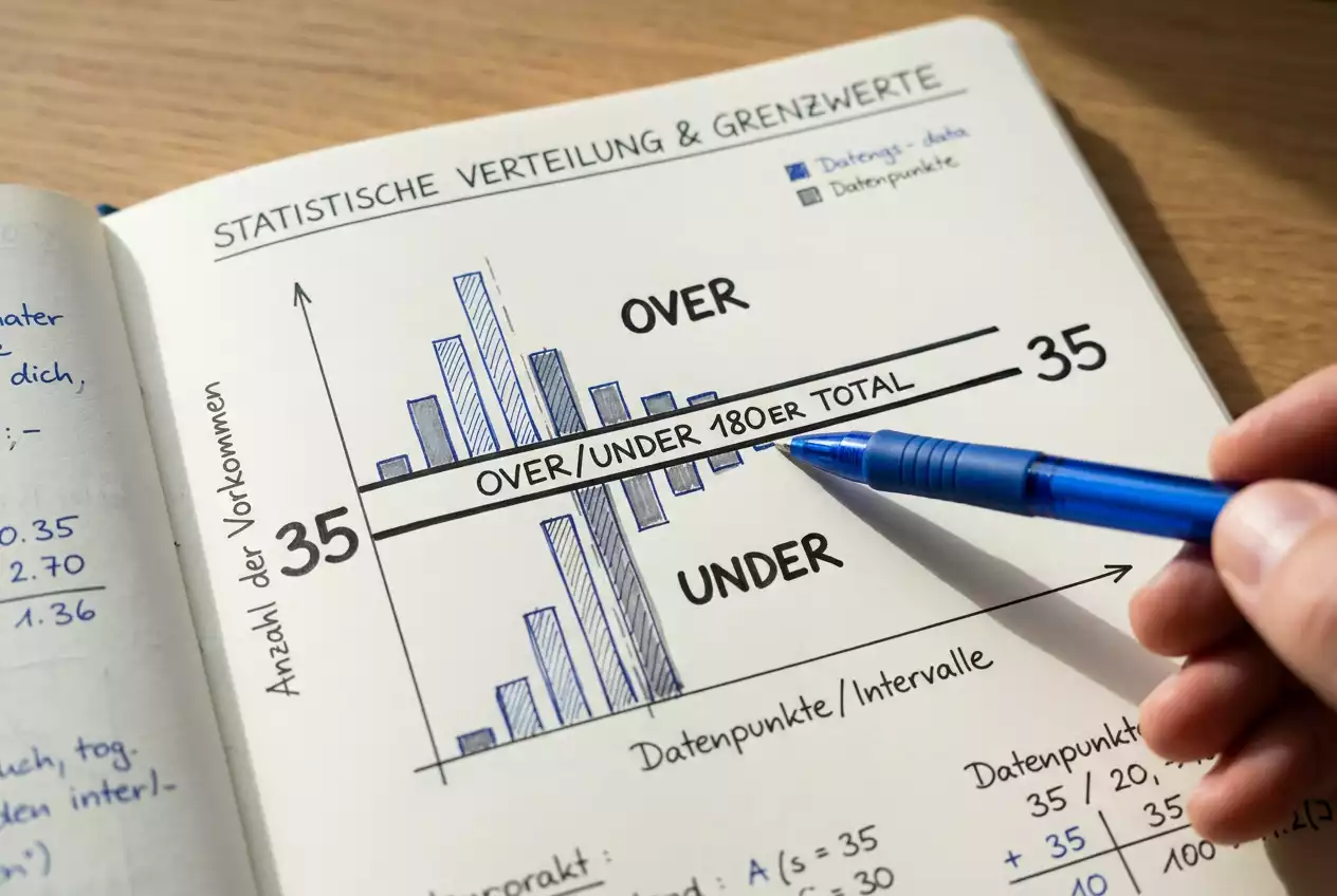 Darts Over/Under 180er Wettmarkt – Quoten, Quotenschlüssel und Strategie für Total 180s Wetten