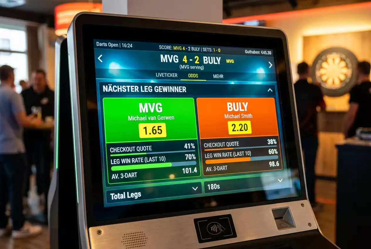 Legwinner-Markt beim Darts – Bedeutung der Checkout-Quote für die Quote auf den nächsten Leg-Gewinner