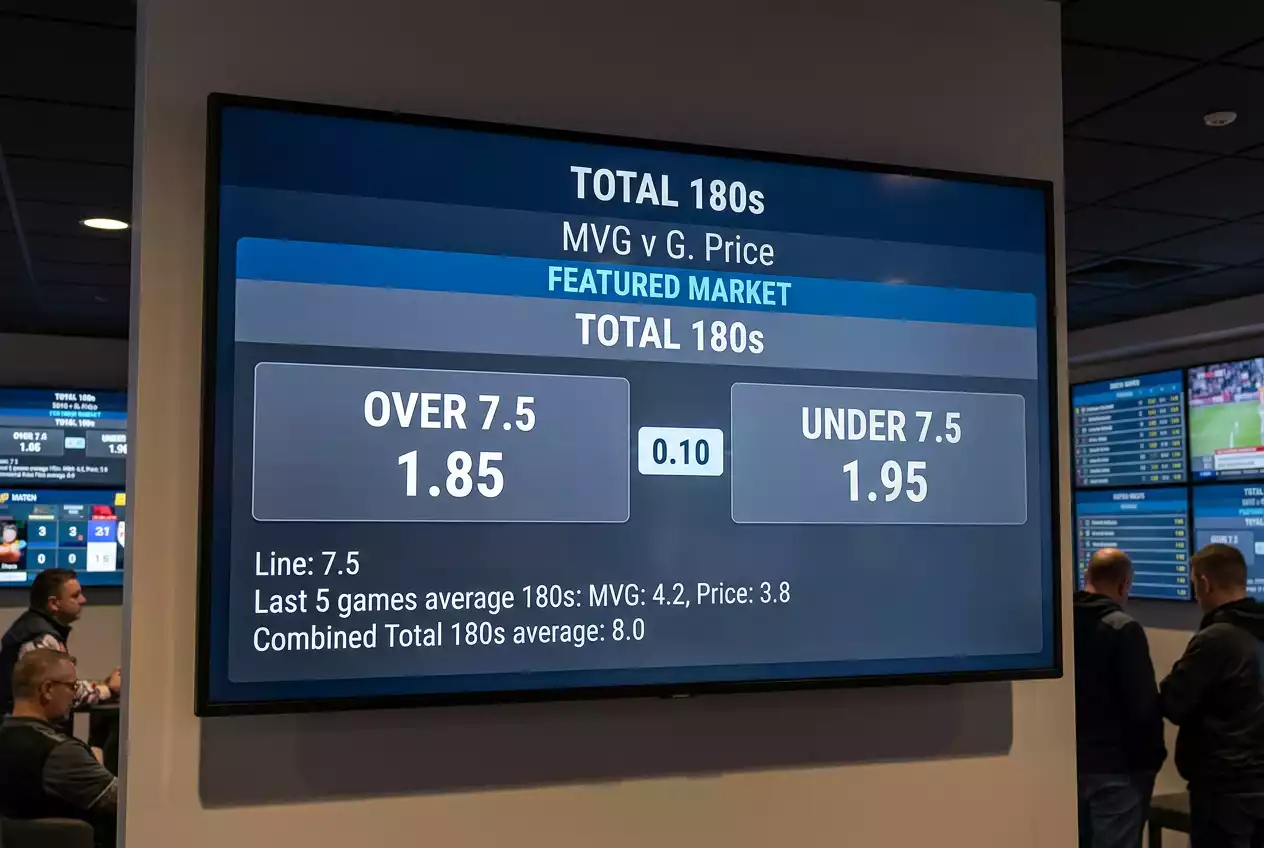 Over/Under 180er beim Darts – liquidester Spezialmarkt mit Quoten zwischen 1.85 und 1.95 pro Seite