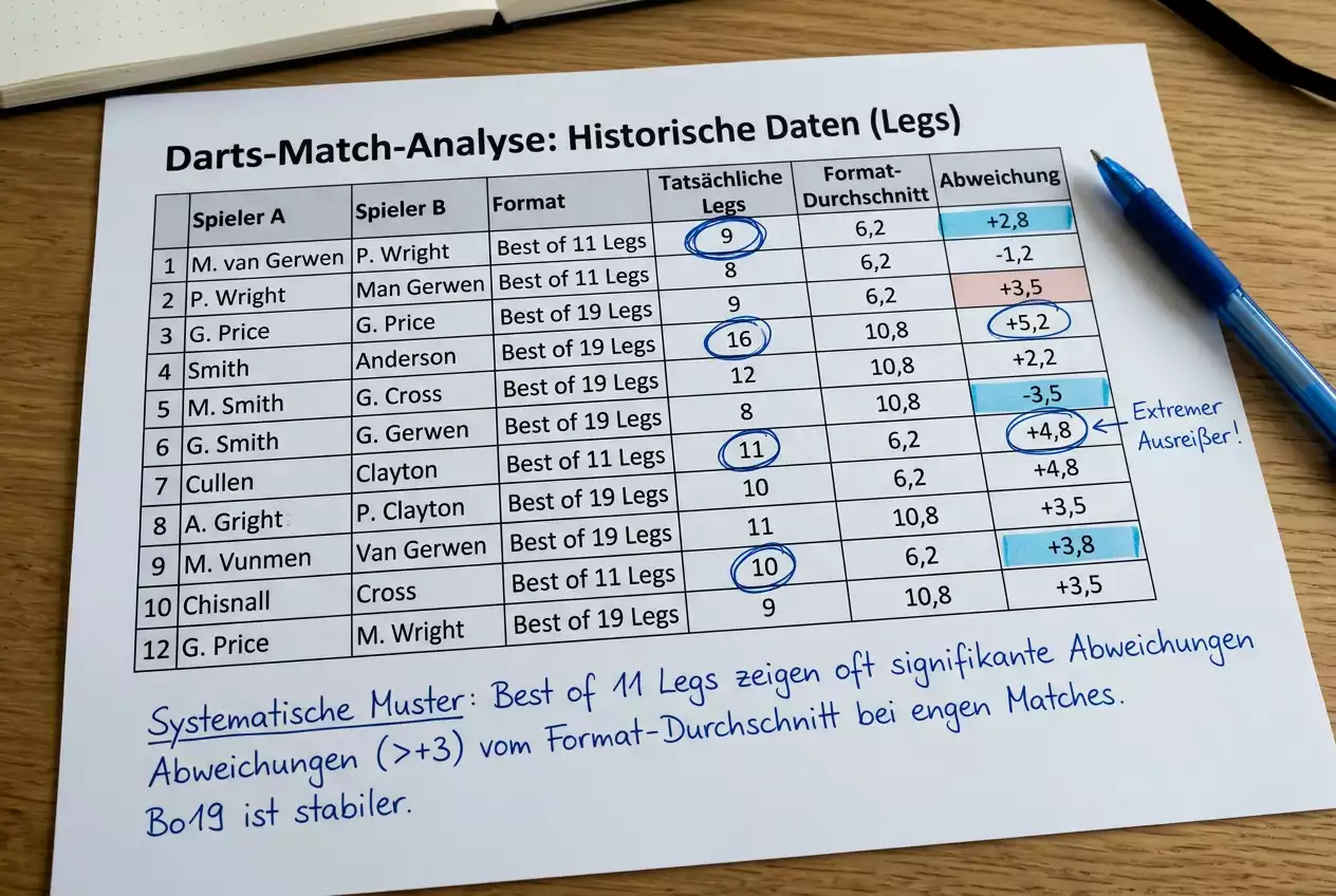 Buchmacher-Fehlbewertung bei Darts Over/Under Wetten – systematische Muster und Value-Chancen