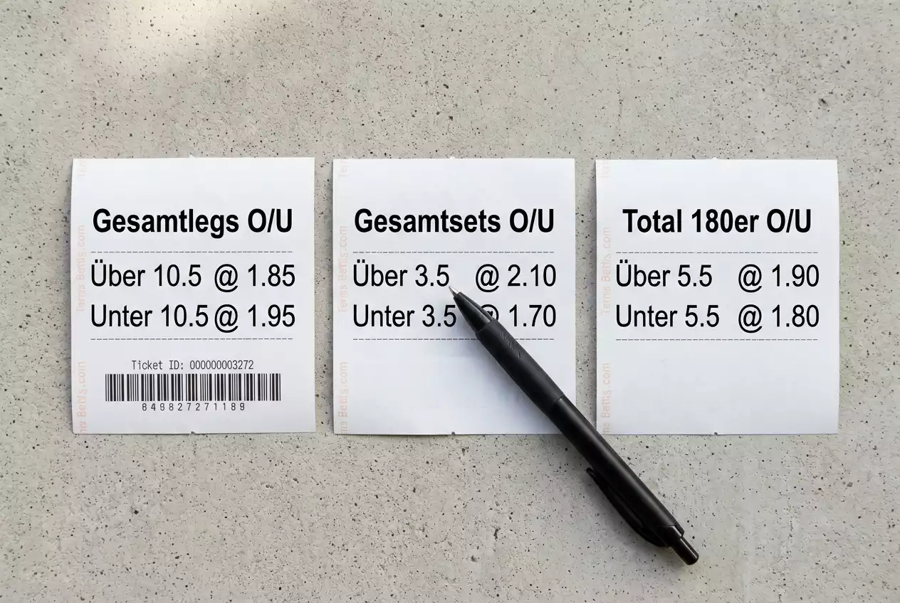 Varianten der Darts Over/Under Wetten – Gesamtlegs, Gesamtsets und 180er Totals erklärt