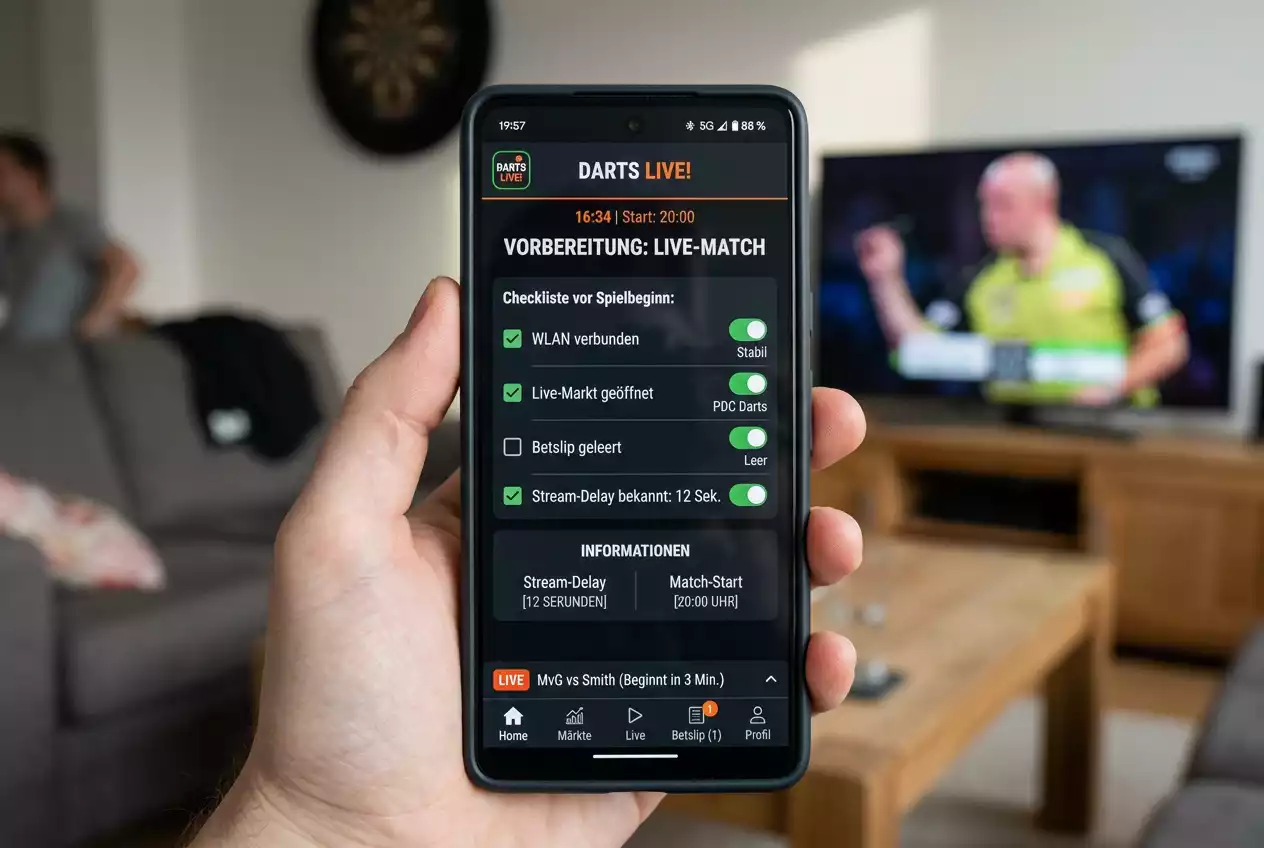 Tipps zur optimalen Darts Wetten App Nutzung im Live-Modus – Smartphone-Einstellungen und Strategie