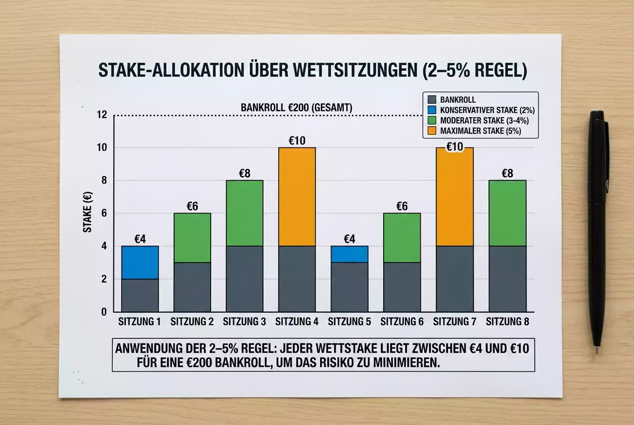 Optimale Einsatzgrösse beim Darts Wetten: 2-5-Prozent-Regel für nachhaltiges Bankroll-Management