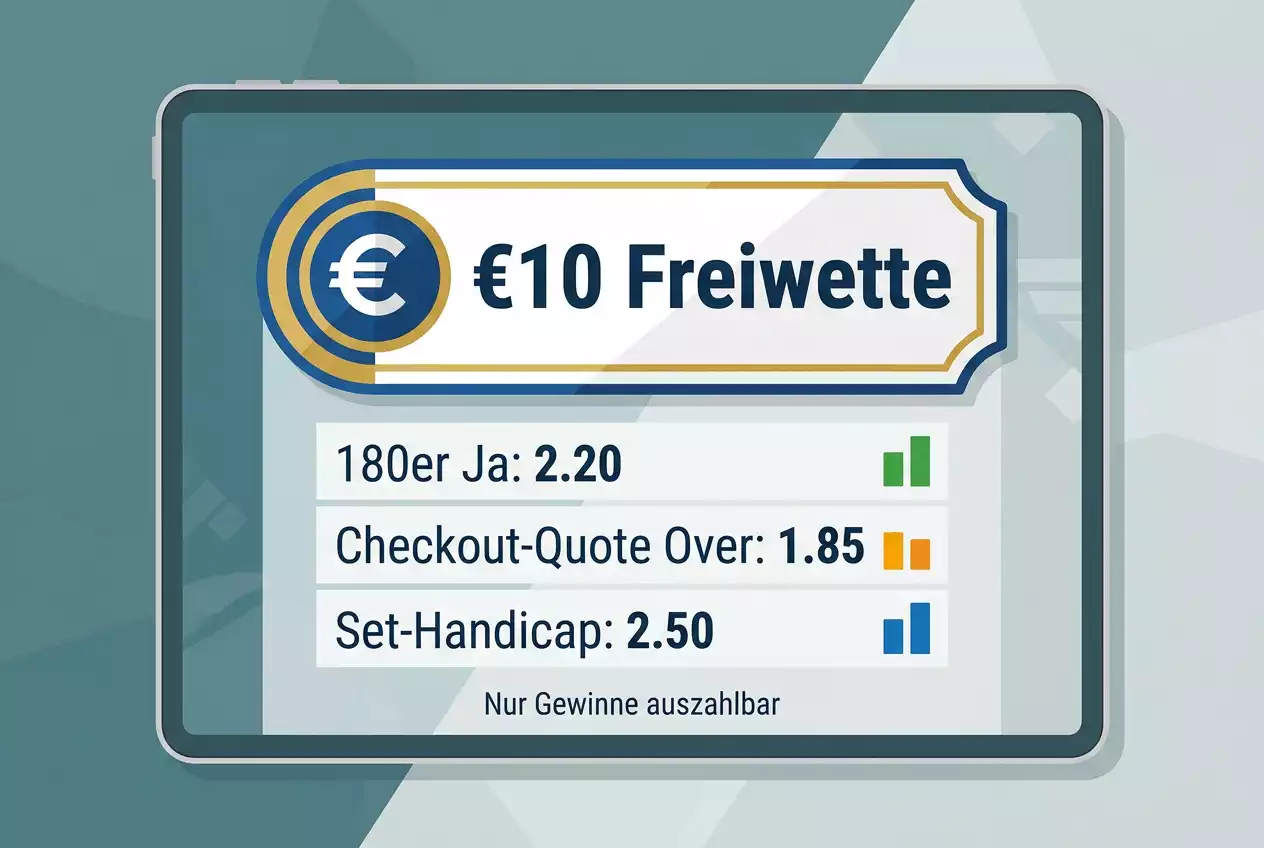 Freiwetten bei Darts Wetten optimal nutzen – Märkte mit hohen Quoten für Gratiswetten auf 180er