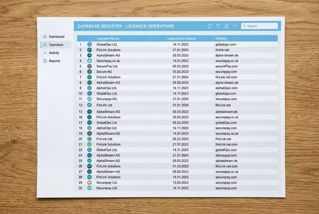 Übersicht lizenzierter Darts-Wettanbieter auf der GGL Whitelist 2026 mit Informationen zu Anbieteranzahl und Domains
