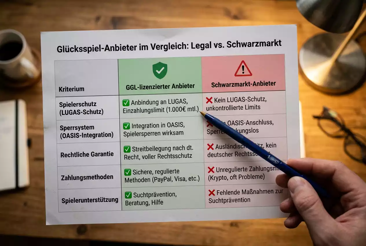 Vergleich zwischen GGL-lizenzierten und nicht-lizenzierten Darts-Wettanbietern – Schutz und Risiken im Überblick