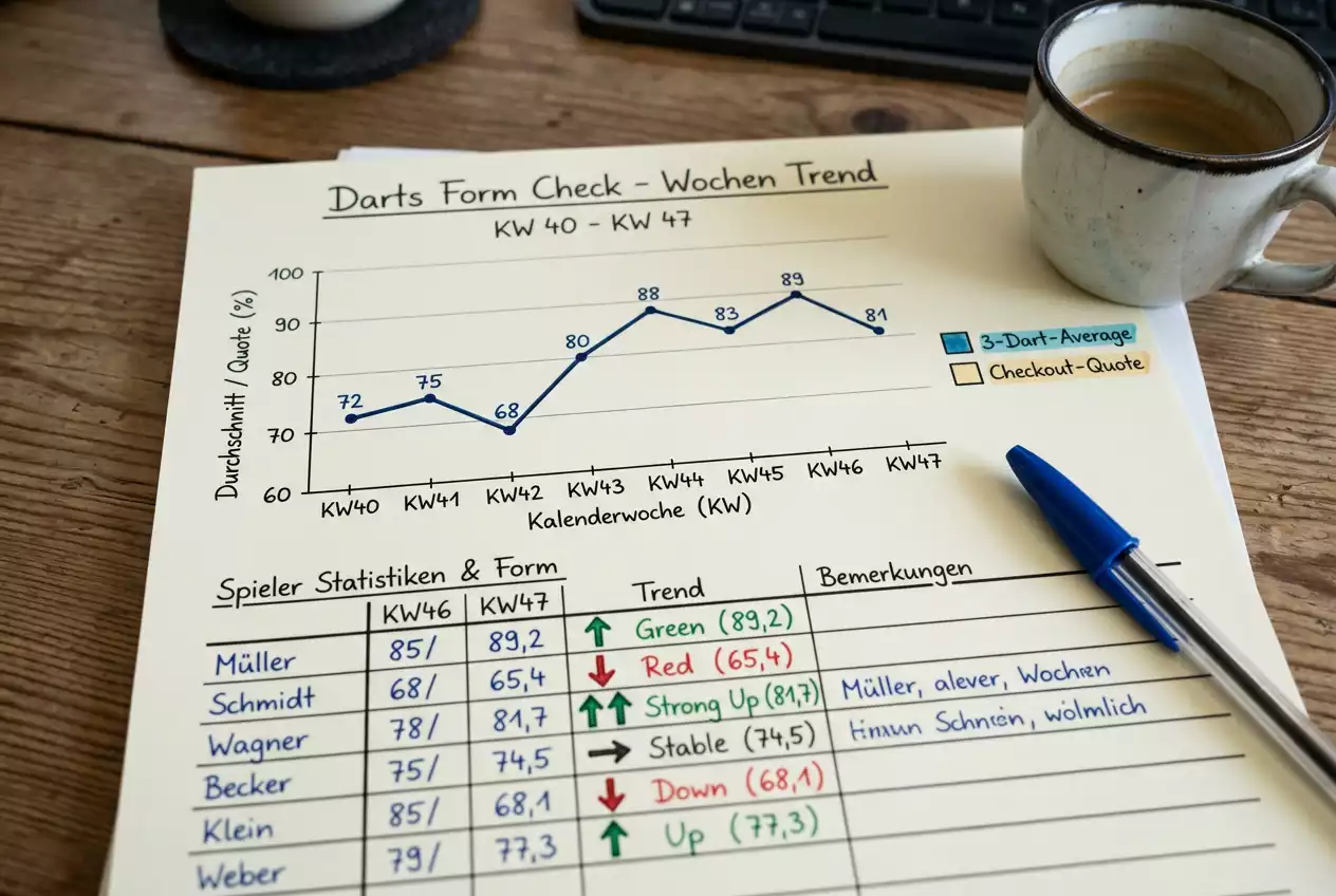 Formzyklen-Analyse der Premier League Darts Spieler als Grundlage für Live-Wettentscheidungen